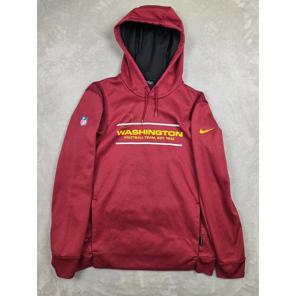 Nike Hoodie Mens M Burgundy Washington Football Team On-Field Dri-Fit Sweatshirt